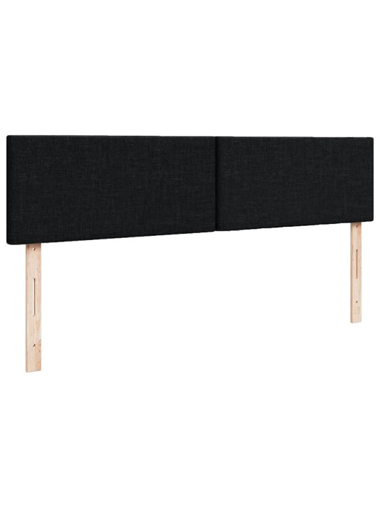 Osmaņu gulta ar matraci, melns, 140x190cm, audums