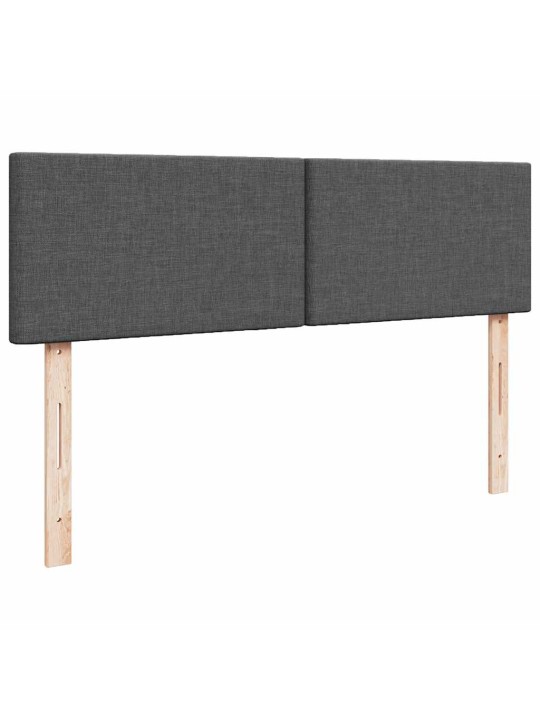Osmaņu gultas rāmis ar matrača tumši pelēks 140x200 cm audums