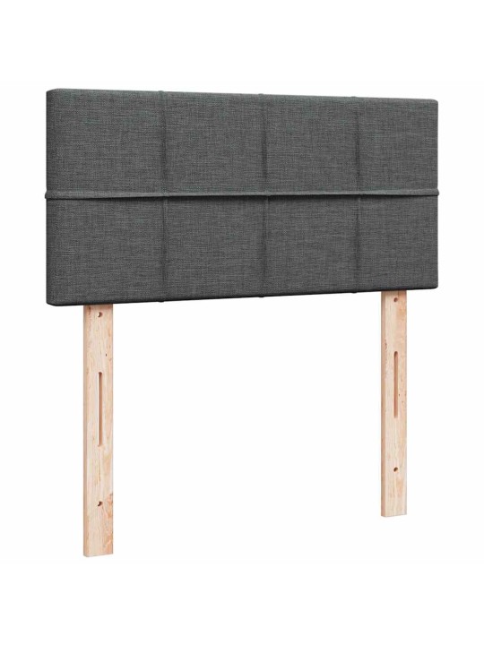 Osmaņu gultas rāmis ar matrača tumši pelēks 90x190 cm audums