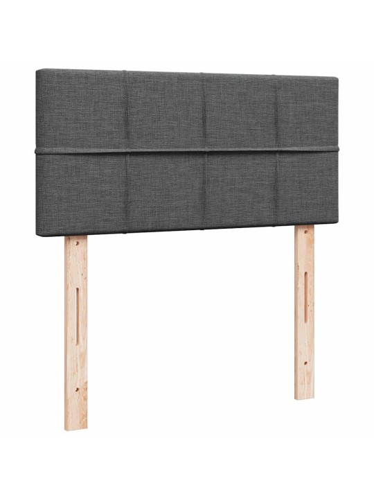 Osmaņu gultas rāmis ar matrača tumši pelēks 90x200 cm audums