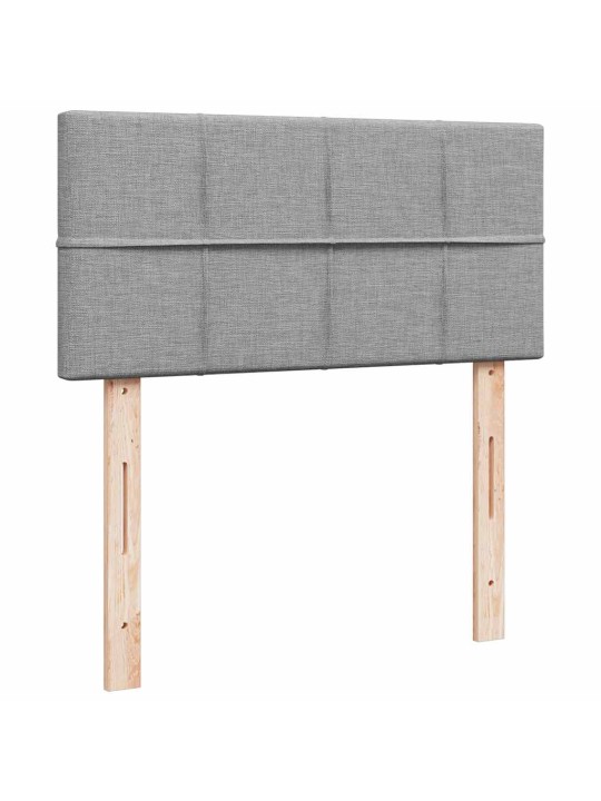 Osmaņu gultas rāmis ar matrača gaiši pelēks 100x200 cm audums
