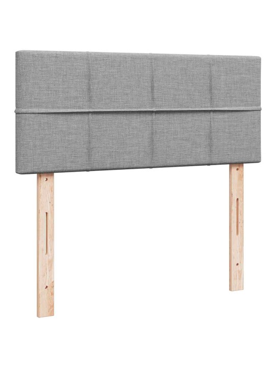 Osmaņu gultas rāmis ar matrača gaiši pelēks 120x200 cm audums