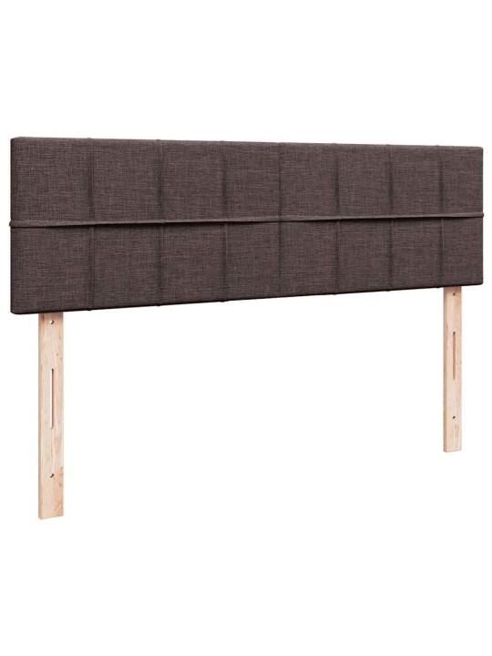 Osmaņu gulta ar matraci, tumši brūns, 140x190 cm, audums