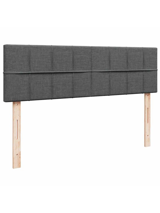 Osmaņu gultas rāmis ar matrača tumši pelēks 140x200 cm audums