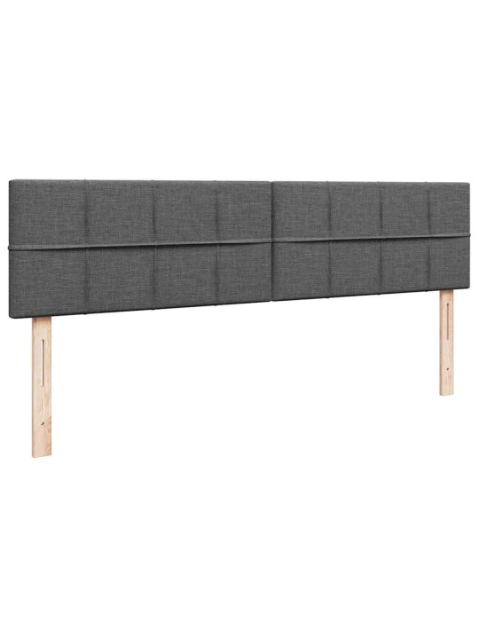 Osmaņu gultas rāmis ar matrača tumši pelēks 160x200 cm audums