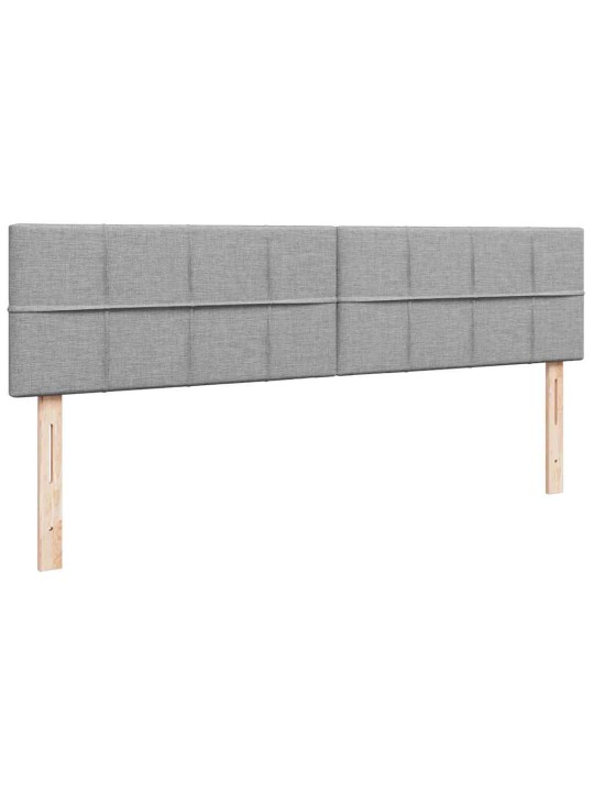 Osmaņu gultas rāmis ar matrača gaiši pelēks 180x200 cm audums