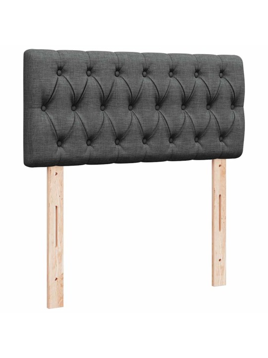Osmaņu gultas rāmis ar matrača tumši pelēks 90x190 cm audums
