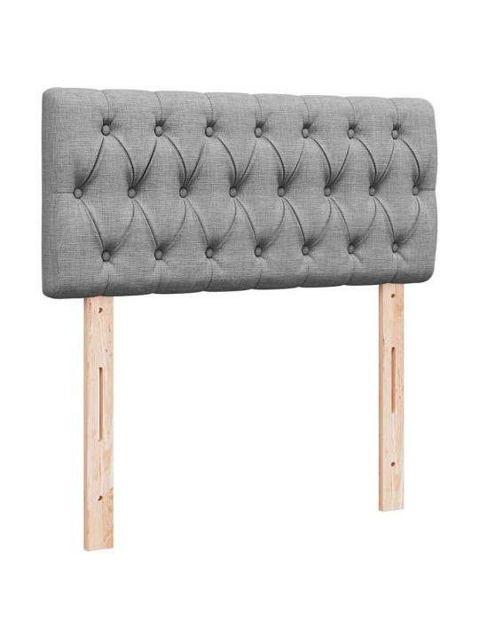 Osmaņu gultas rāmis ar matrača gaiši pelēks 100x200 cm audums