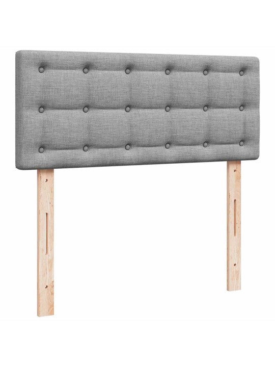 Osmaņu gultas rāmis ar matrača gaiši pelēks 120x200 cm audums
