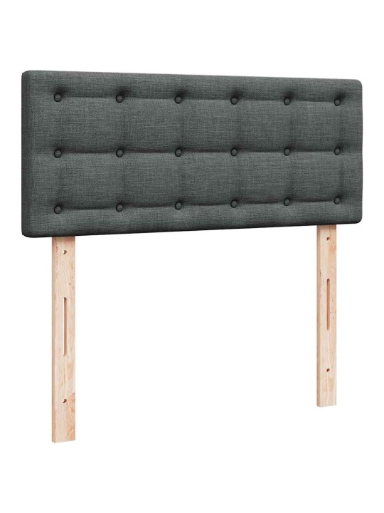 Osmaņu gultas rāmis ar matrača tumši pelēks 120x200 cm audums