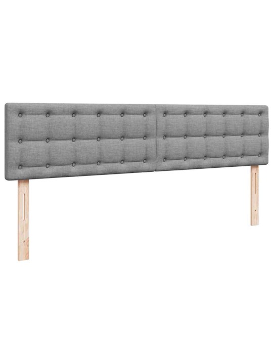 Osmaņu gultas rāmis ar matrača gaiši pelēks 180x200 cm audums