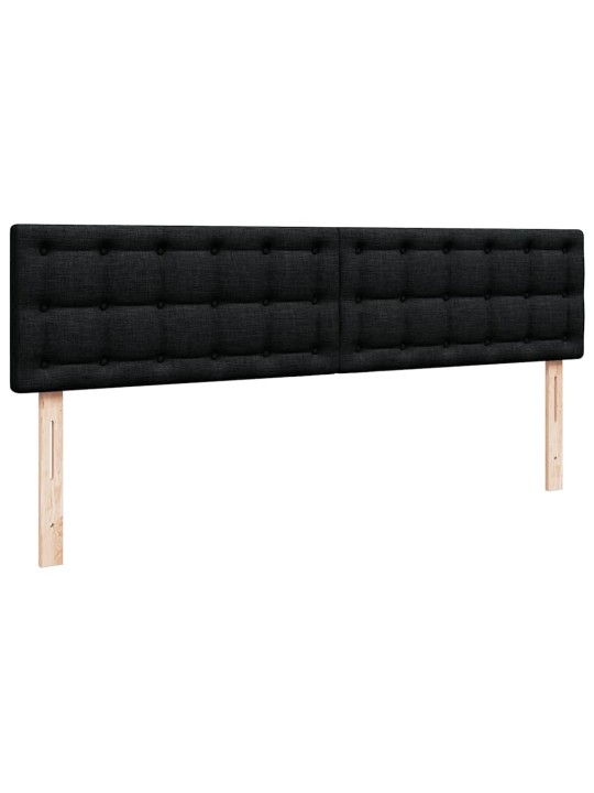 Osmaņu gultas rāmis ar matrača melns 180x200 cm audums