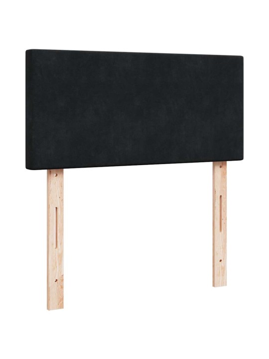 Osmaņu gultas rāmis ar matrača melns 80x200cm samts