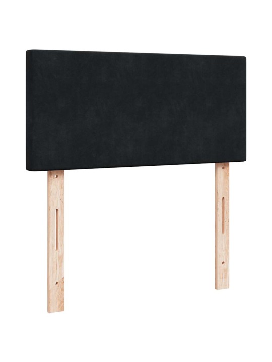Osmaņu gultas rāmis ar matrača melns 90x190cm samts