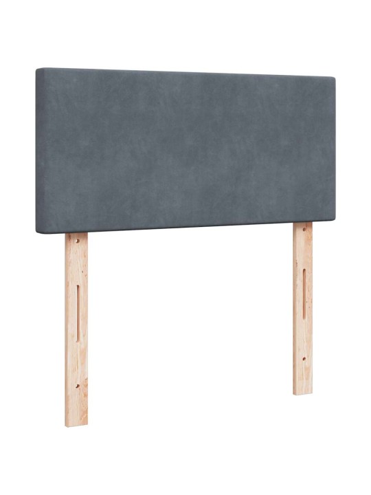 Osmaņu gultas rāmis ar matrača tumši pelēks 90x200cm samts