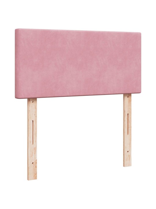 Osmaņu gultas rāmis ar matrača rozā 90x200cm samts