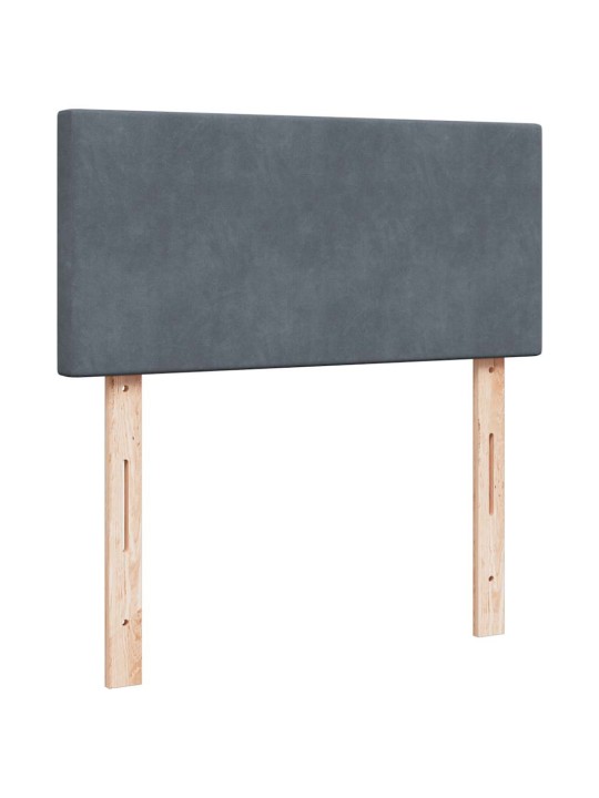 Osmaņu gultas rāmis ar matrača tumši pelēks 100x200cm samts