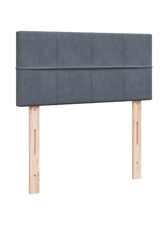 Osmaņu gultas rāmis ar matrača tumši pelēks 80x200 cm samts