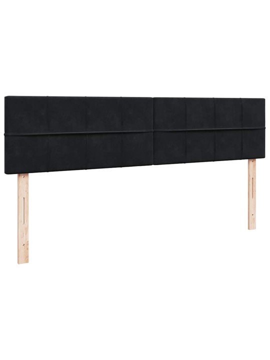 Osmaņu gultas rāmis ar matrača melns 160x200cm samts