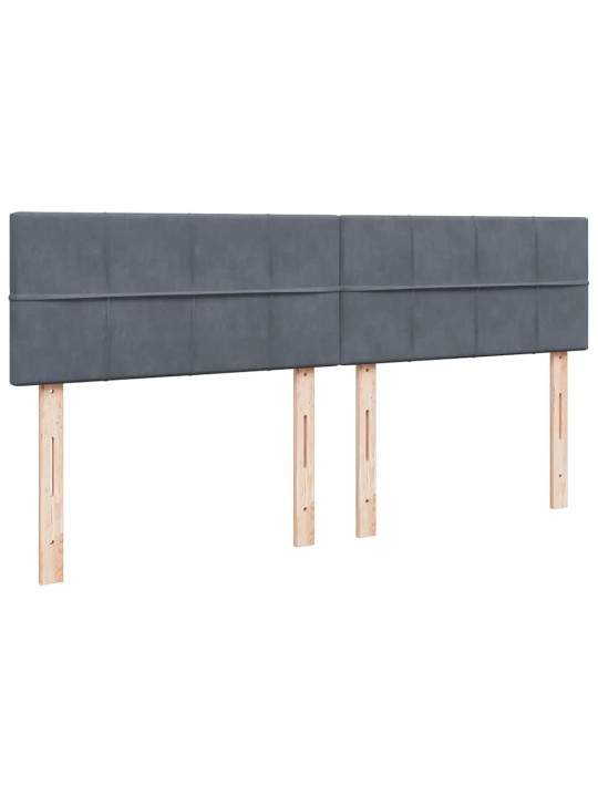 Osmaņu gultas rāmis ar matrača tumši pelēks 180x200 cm samts