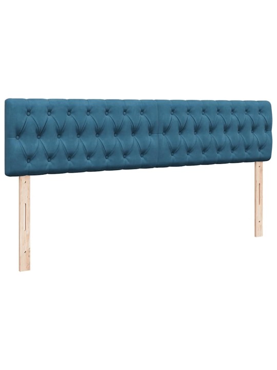 Osmaņu gultas rāmis ar matrača tumši zils 180x200 cm samts