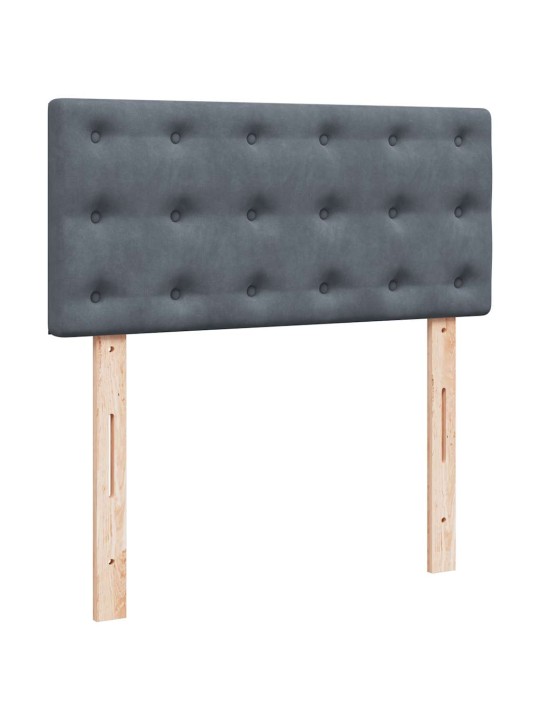 Osmaņu gultas rāmis ar matrača tumši pelēks 90x200cm samts