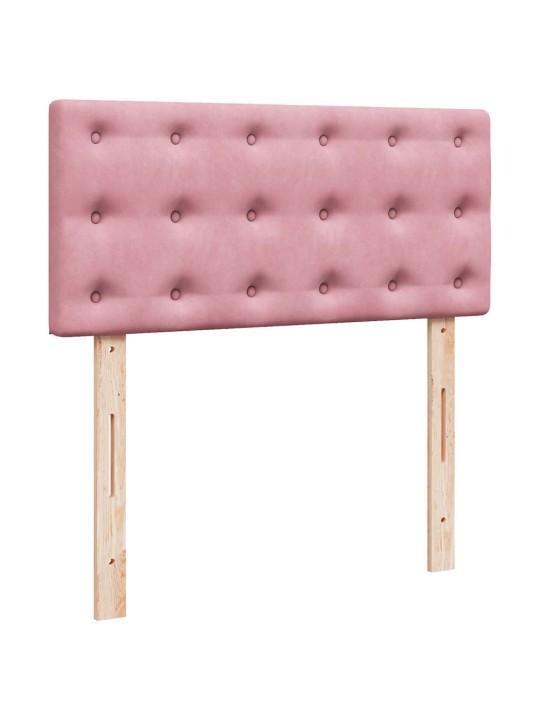 Osmaņu gultas rāmis ar matrača rozā 90x200cm samts