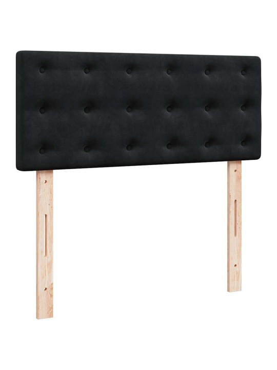 Osmaņu gultas rāmis ar matrača melns 120x200 cm samts