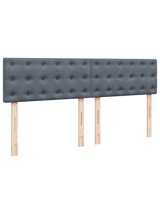 Osmaņu gultas rāmis ar matrača tumši pelēks 180x200 cm samts