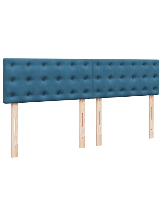Osmaņu gultas rāmis ar matrača tumši zils 180x200cm samts