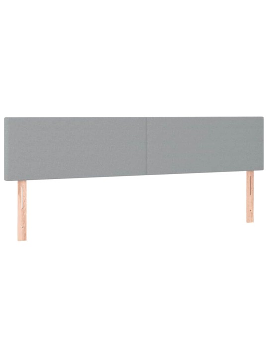 Osmaņu gultas rāmis ar matračiem gaiši pelēks 180x200cm audums