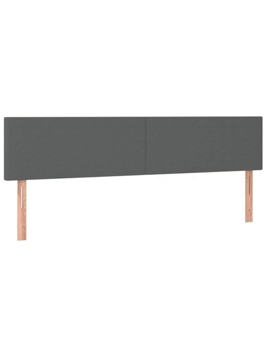 Osmaņu gultas rāmis ar matračiem tumši pelēks 180x200cm audums