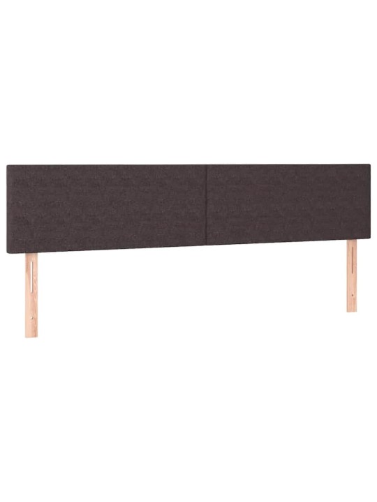 Osmaņu gultas rāmis ar matračiem tumši brūns 180x200cm audums