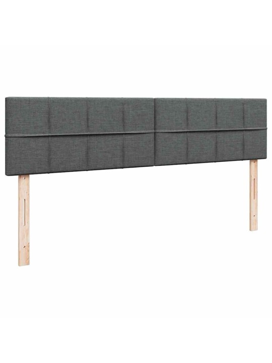 Osmaņu gultas rāmis ar matračiem tumši pelēks 180x200cm audums