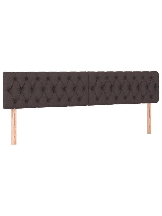 Osmaņu gultas rāmis ar matračiem tumši brūns 180x200cm audums