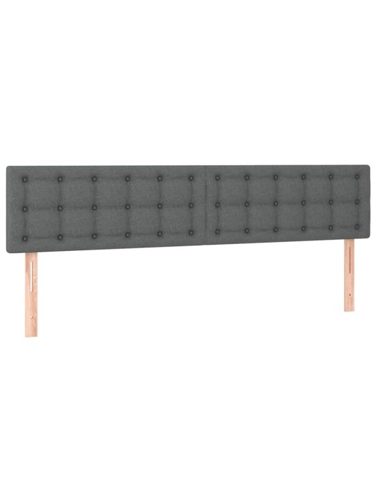 Osmaņu gultas rāmis ar matračiem tumši pelēks 180x200cm audums