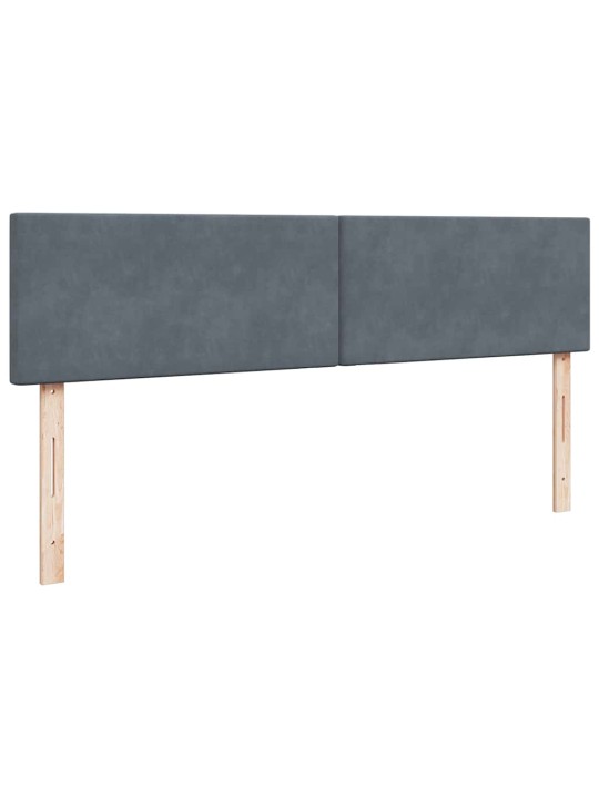 Osmaņu gultas rāmis ar matračiem tumši pelēks 180x200cm audums
