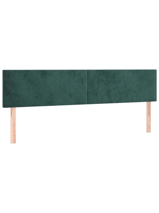 Osmaņu gultas rāmis ar matračiem tumši zaļš 180x200cm audums