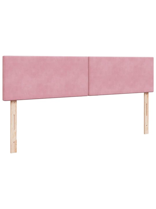 Osmaņu gultas rāmis ar matračiem rozā 200x200cm audums