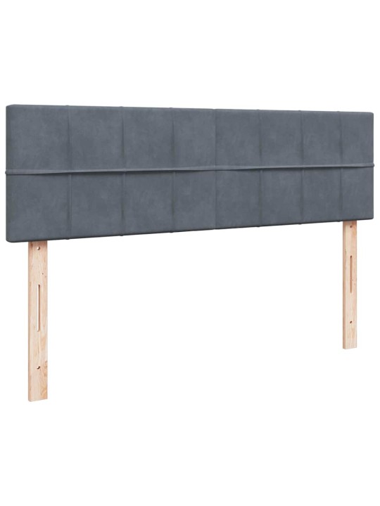 Osmaņu gultas rāmis ar matračiem tumši pelēks 160x200cm audums