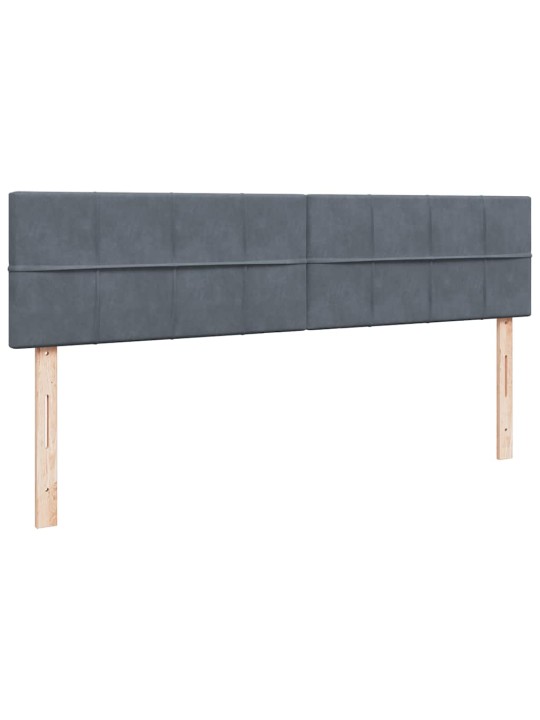 Osmaņu gultas rāmis ar matračiem tumši pelēks 180x200cm audums