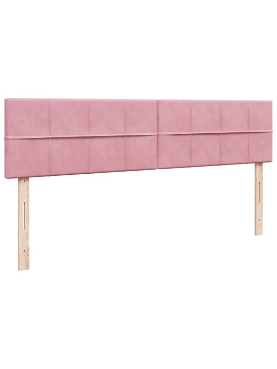 Osmaņu gultas rāmis ar matračiem rozā 200x200cm audums