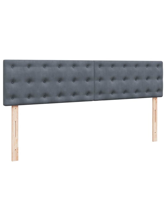 Osmaņu gultas rāmis ar matračiem tumši pelēks 180x200cm audums