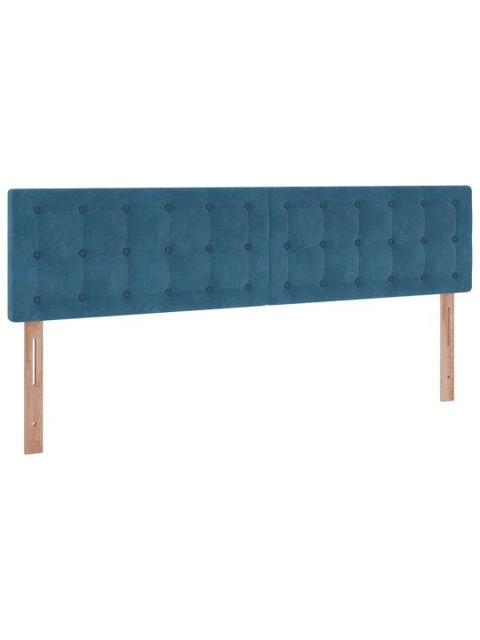 Osmaņu gultas rāmis ar matračiem tumši zils 180x200cm audums