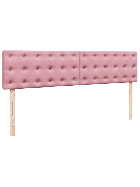 Osmaņu gultas rāmis ar matračiem rozā 200x200cm audums