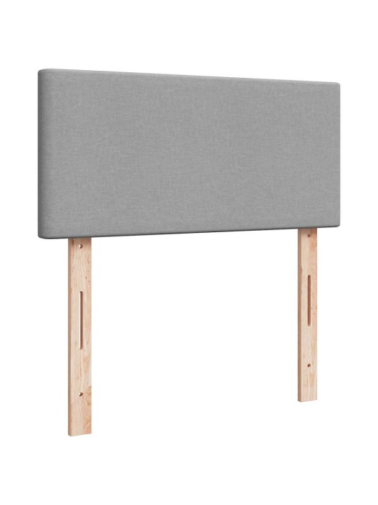 Osmaņu gultas rāmis ar matrača gaiši pelēks 100x200 cm audums