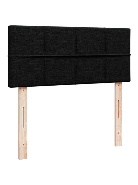 Osmaņu gultas rāmis ar matrača melns 120x200 cm audums