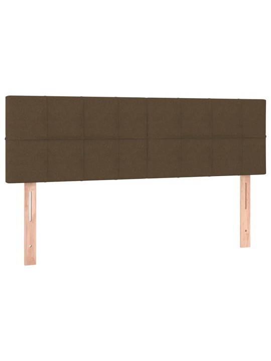 Osmaņu gulta ar matraci&leds, tumši brūns, 140x190 cm, audums