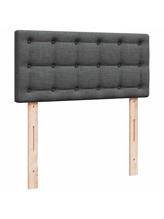 Osmaņu gultas rāmis ar matrača tumši pelēks 100x200 cm audums