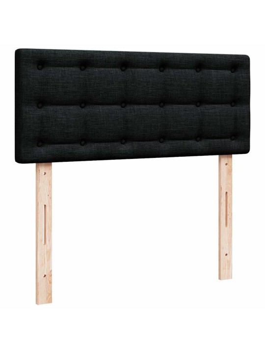 Osmaņu gultas rāmis ar matrača melns 120x200 cm audums